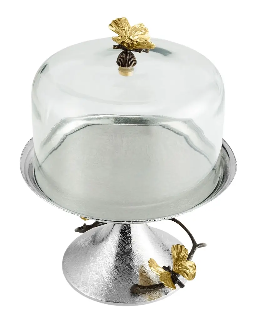 Michael Aram Butterfly Ginkgo Pastry Dish with Dome