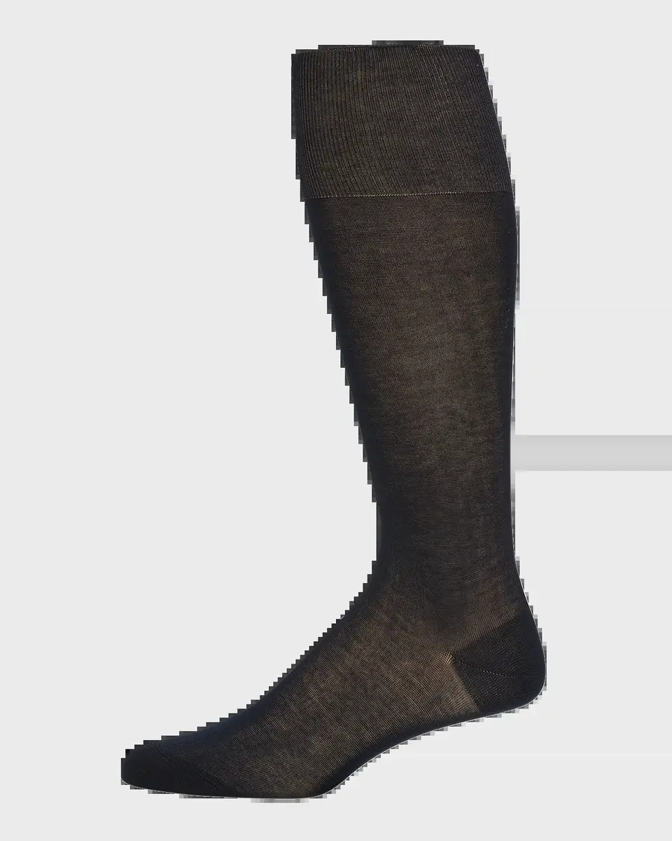 Bresciani Men's Knit Over-Calf Socks | Thumbnail 2 Bresciani Men's Knit Over-Calf Socks | Thumbnail 2