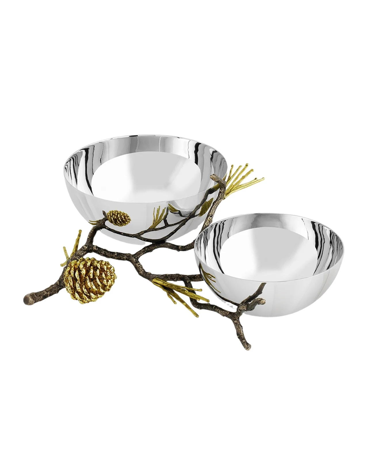 Michael Aram Pine Cone Double Bowl