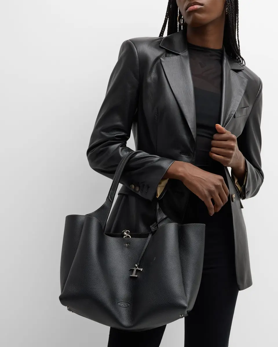 Tod's Medium Leather Tote Bag | Thumbnail 4