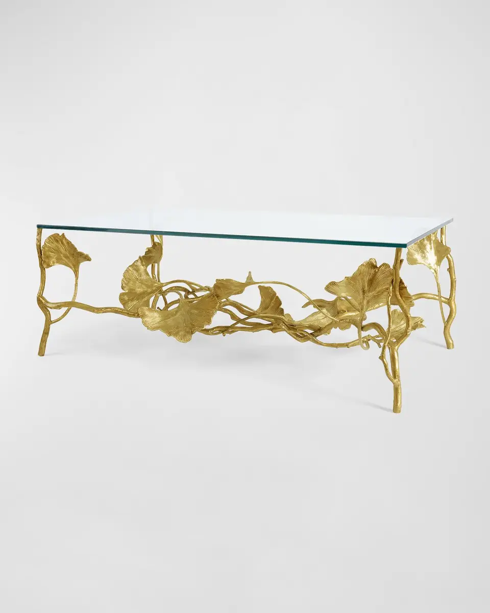 Michael Aram Golden Ginkgo Coffee Table | Thumbnail 2
