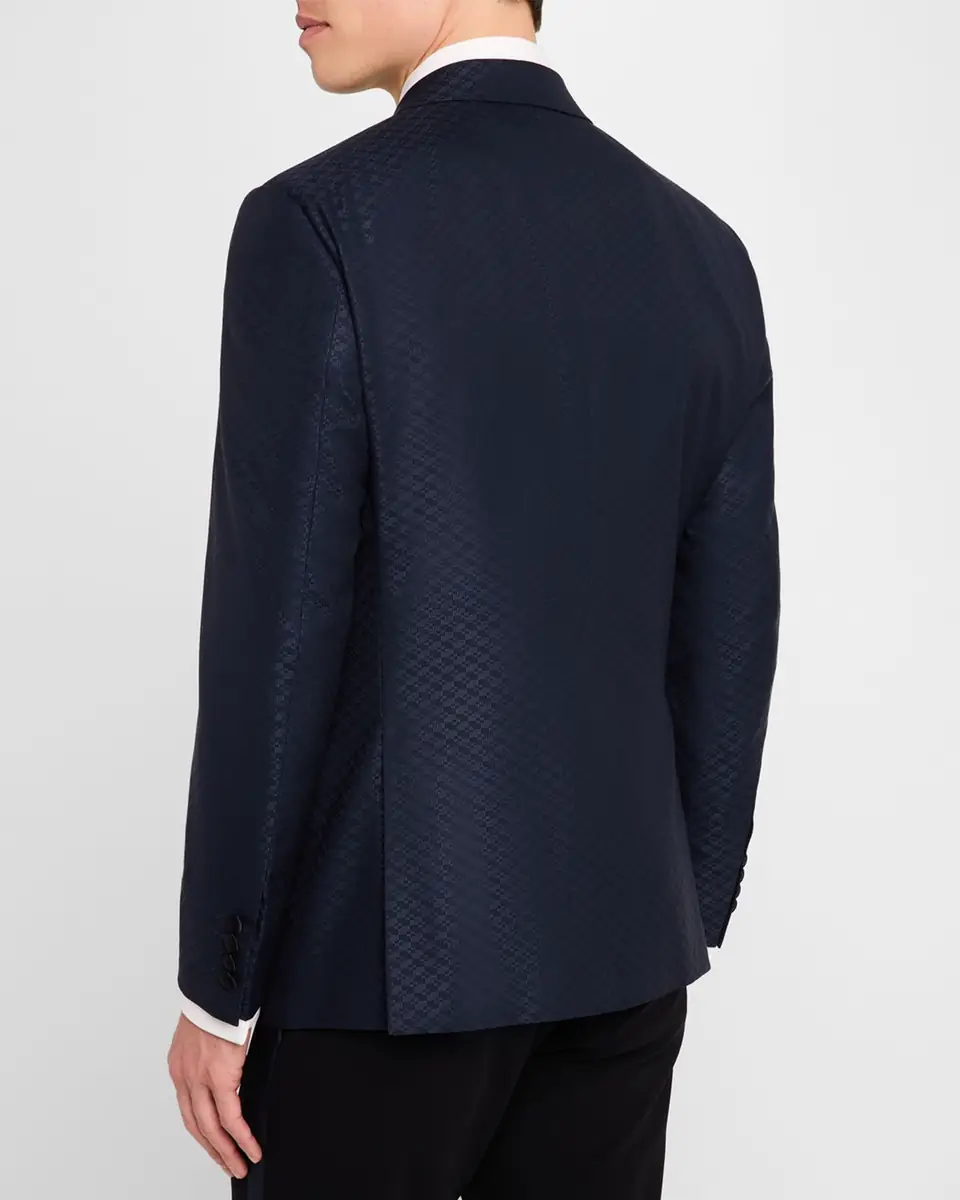 Emporio Armani Men's Geo Jacquard Dinner Jacket | Thumbnail 2 Emporio Armani Men's Geo Jacquard Dinner Jacket | Thumbnail 2