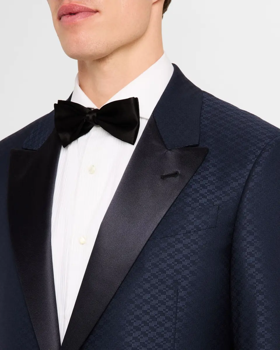 Emporio Armani Men's Geo Jacquard Dinner Jacket | Thumbnail 4 Emporio Armani Men's Geo Jacquard Dinner Jacket | Thumbnail 4