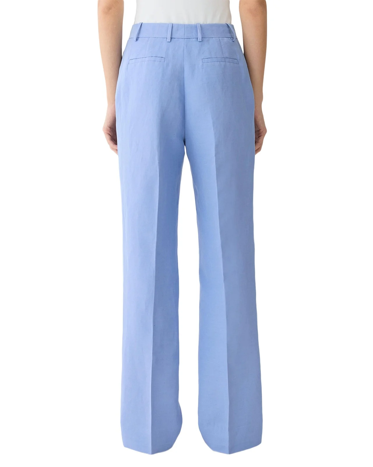 Gates Wide-Leg Silk-Linen Pants