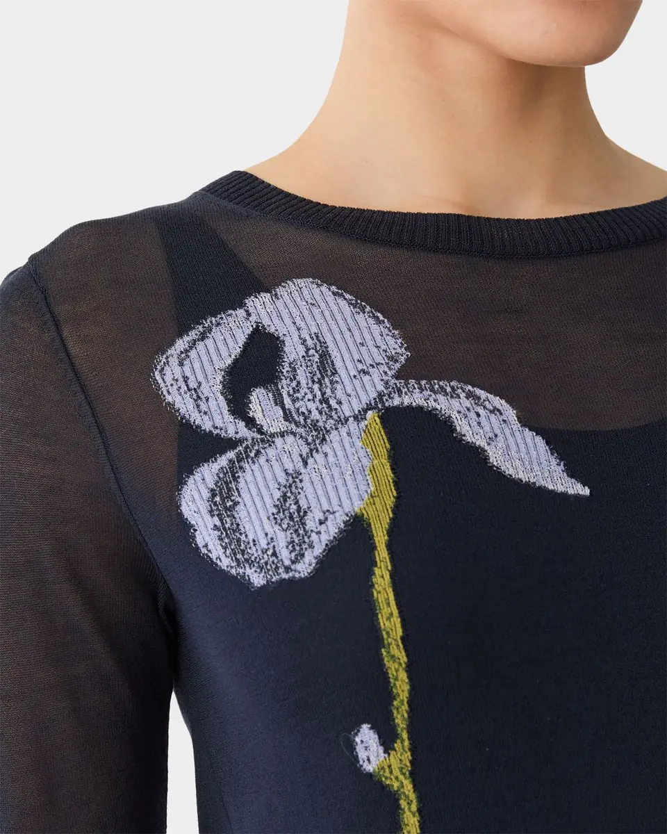 Lafayette 148 New York Floral Intarsia-Knit Sweater | Thumbnail 4