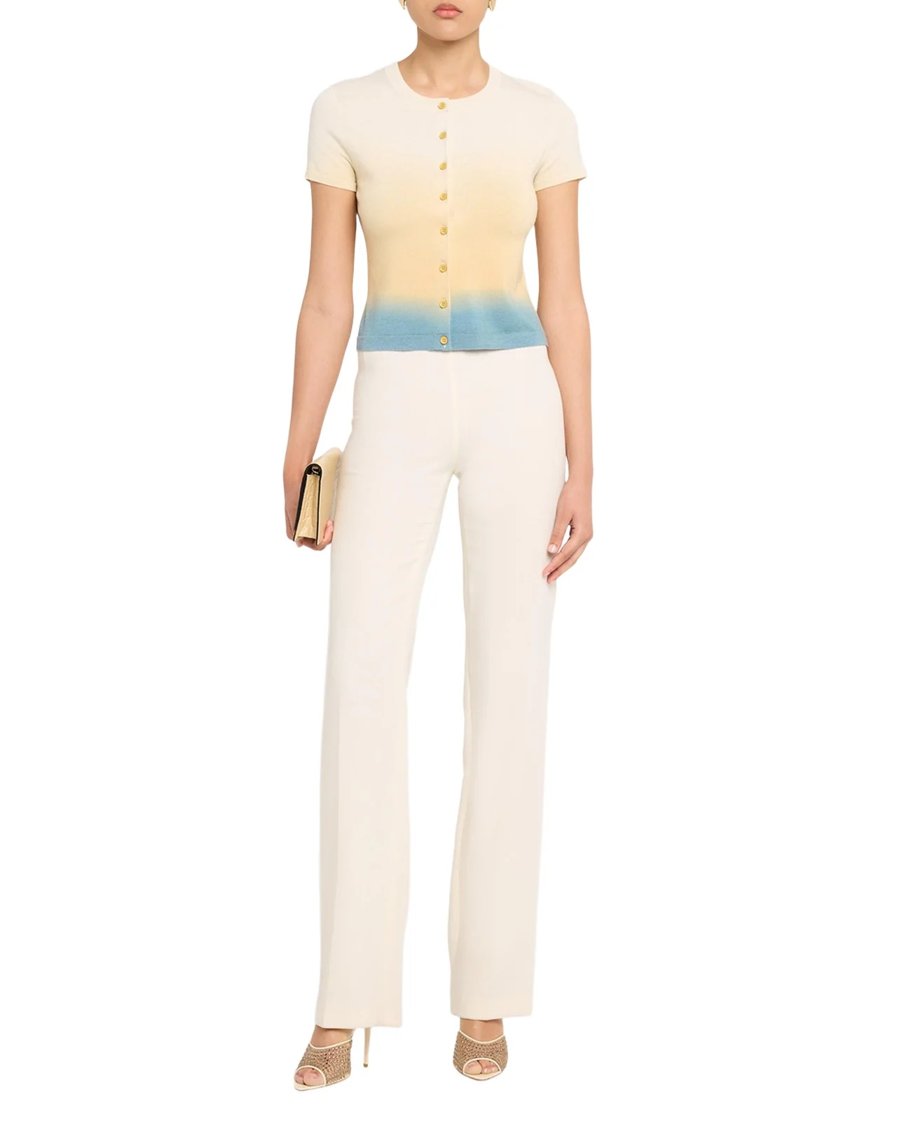 Short-Sleeve Ombré Cardigan Short-Sleeve Ombré Cardigan