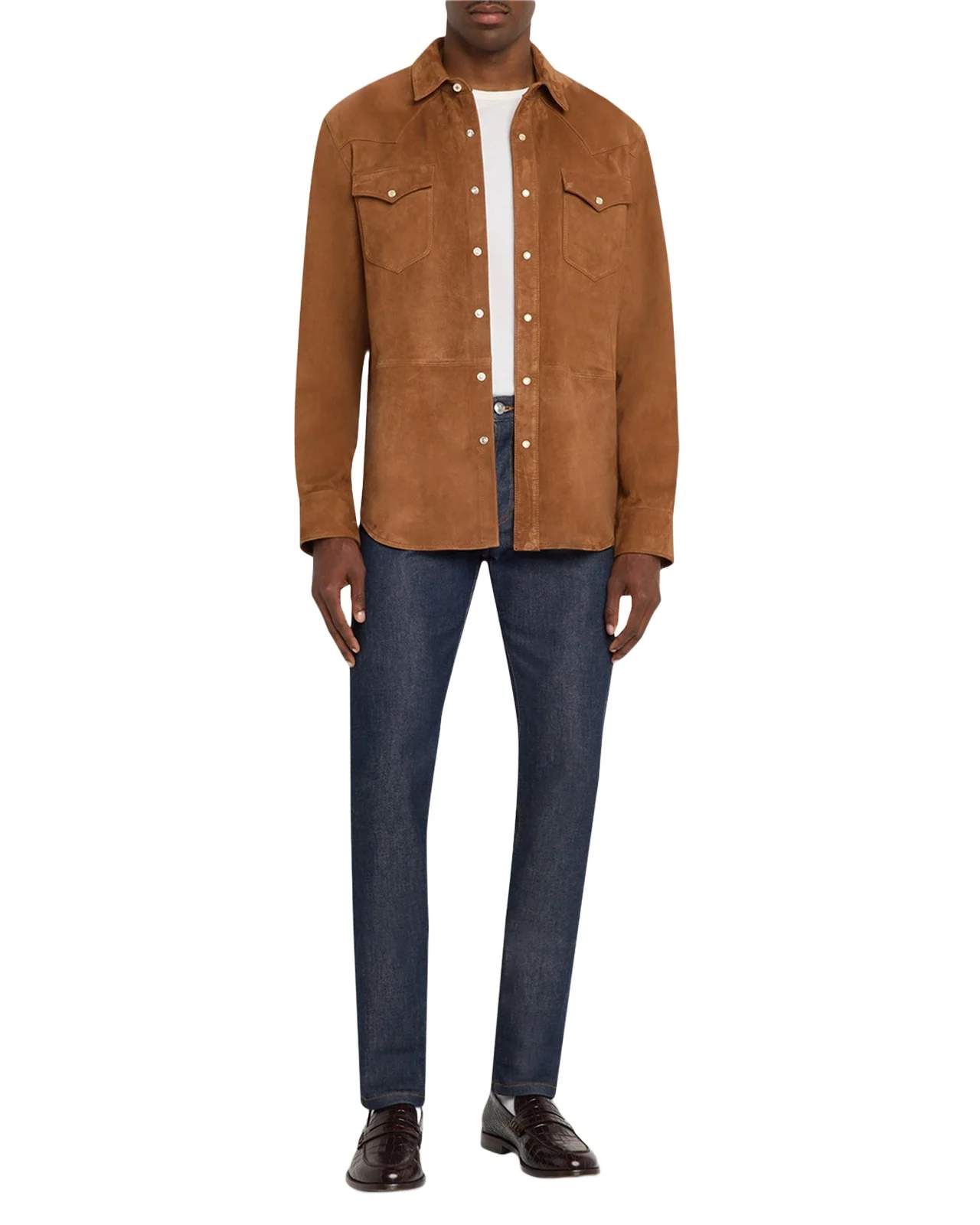 OFFICINE GÉNÉRALE Men's Suede Western Overshirt