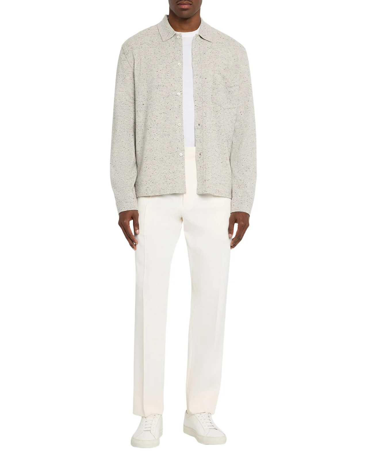 Men's Wool/Cashmere Melange Knit Long-Sleeve Shirt Men's Wool/Cashmere Melange Knit Long-Sleeve Shirt