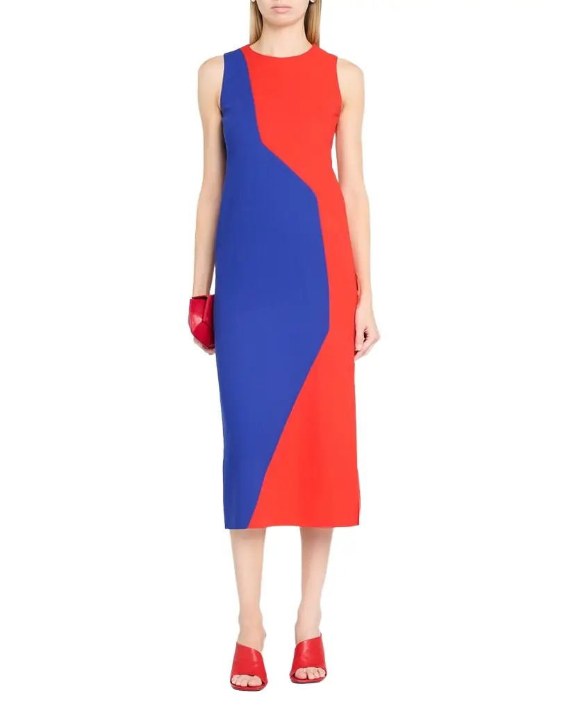 Akris Colorblock Midi Sheath Dress | Image 1 Akris Colorblock Midi Sheath Dress | Image 1