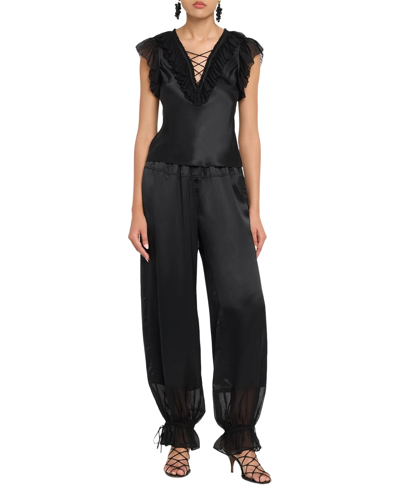 Ilyana Silk Ruffle Blouse Ilyana Silk Ruffle Blouse