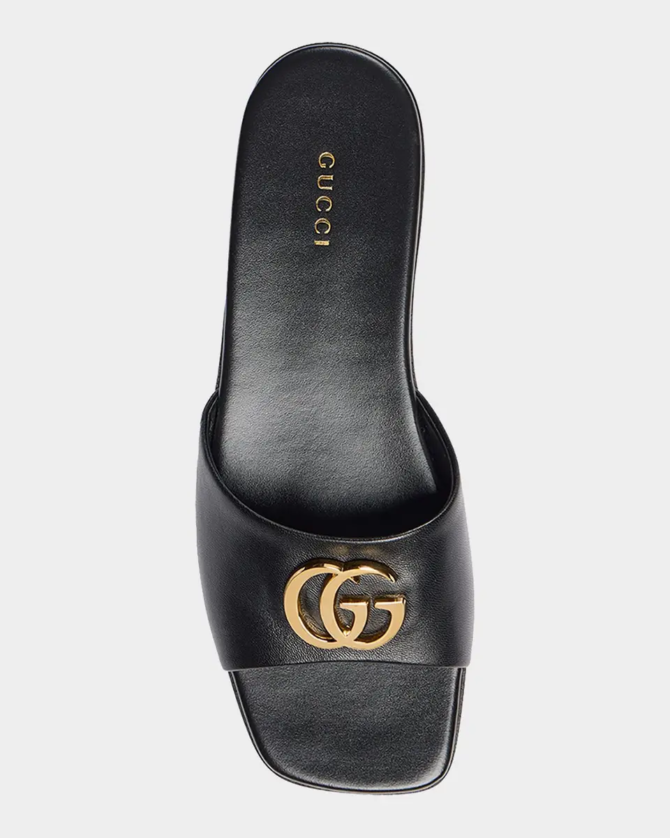 Gucci Marmont GG Leather Slide Sandals | Thumbnail 5 Gucci Marmont GG Leather Slide Sandals | Thumbnail 5