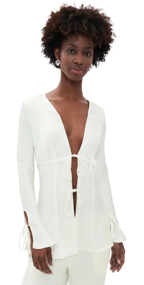 LIONESS Veil Blouse Porcelain | Image 1 LIONESS Veil Blouse Porcelain | Image 1