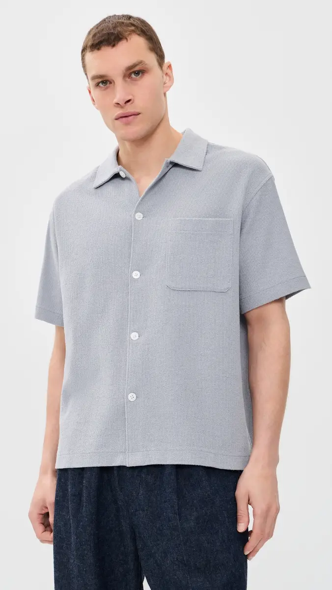 Frame Textured Button Down Shirt | Thumbnail 2 Frame Textured Button Down Shirt | Thumbnail 2
