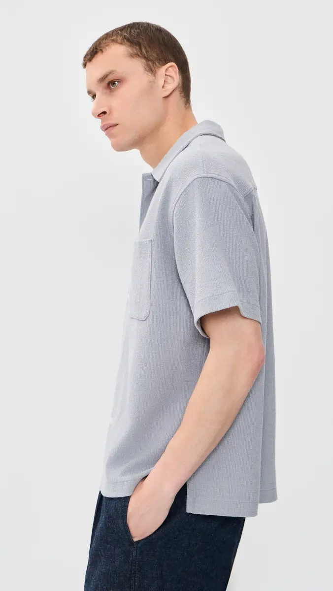 Frame Textured Button Down Shirt | Thumbnail 4 Frame Textured Button Down Shirt | Thumbnail 4
