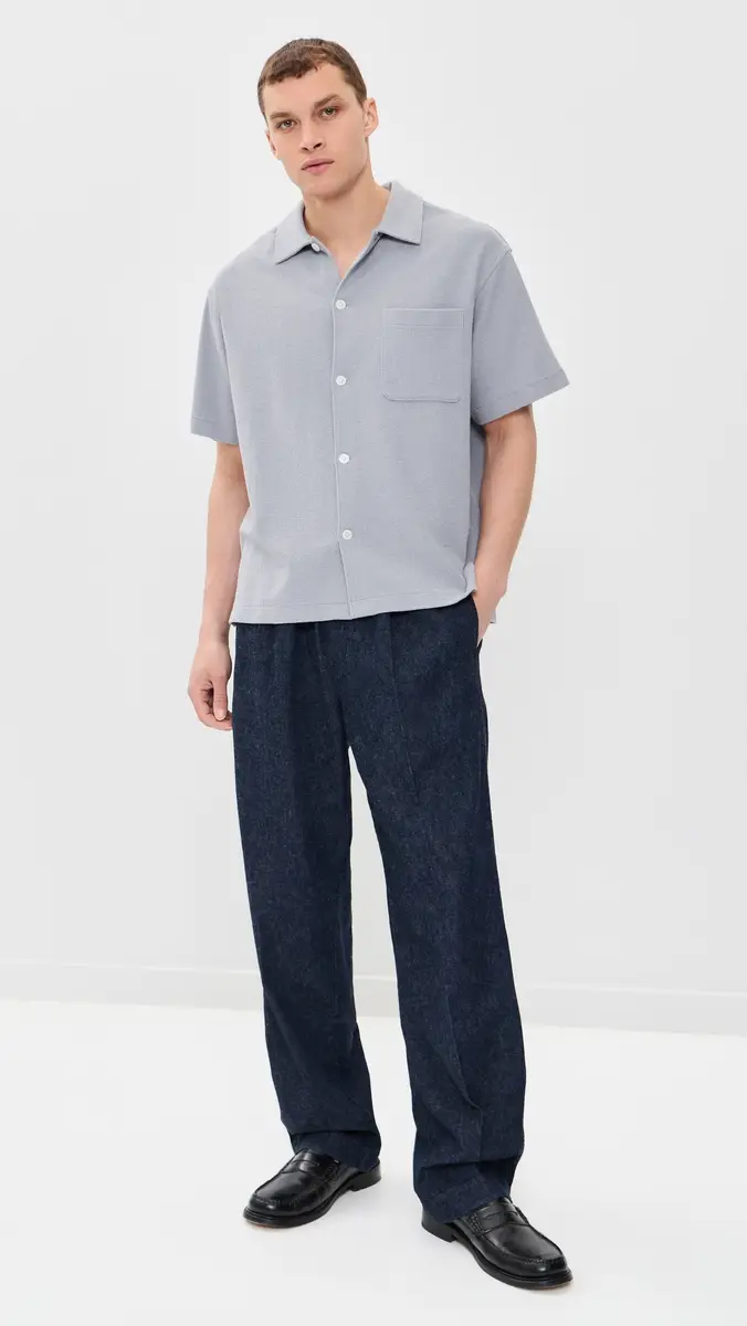 Frame Textured Button Down Shirt | Thumbnail 5 Frame Textured Button Down Shirt | Thumbnail 5