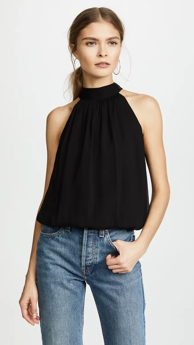 Alice + Olivia Maris Gathered Halter Top | Thumbnail 2 Alice + Olivia Maris Gathered Halter Top | Thumbnail 2