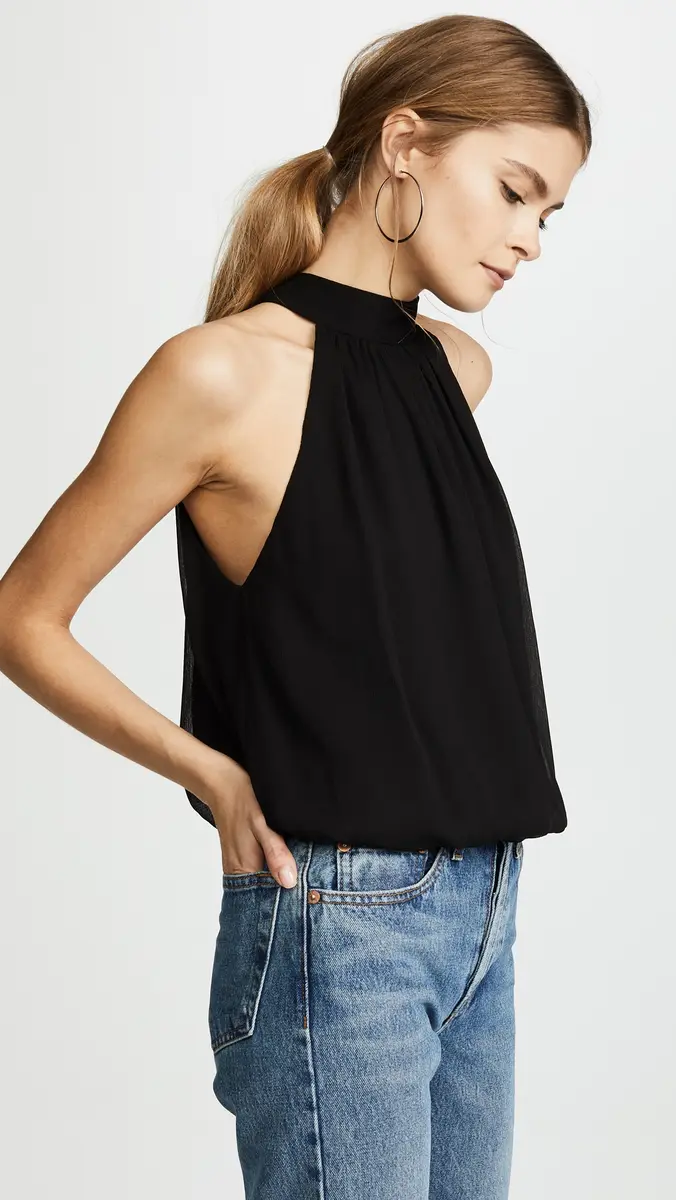 Alice + Olivia Maris Gathered Halter Top | Thumbnail 4 Alice + Olivia Maris Gathered Halter Top | Thumbnail 4