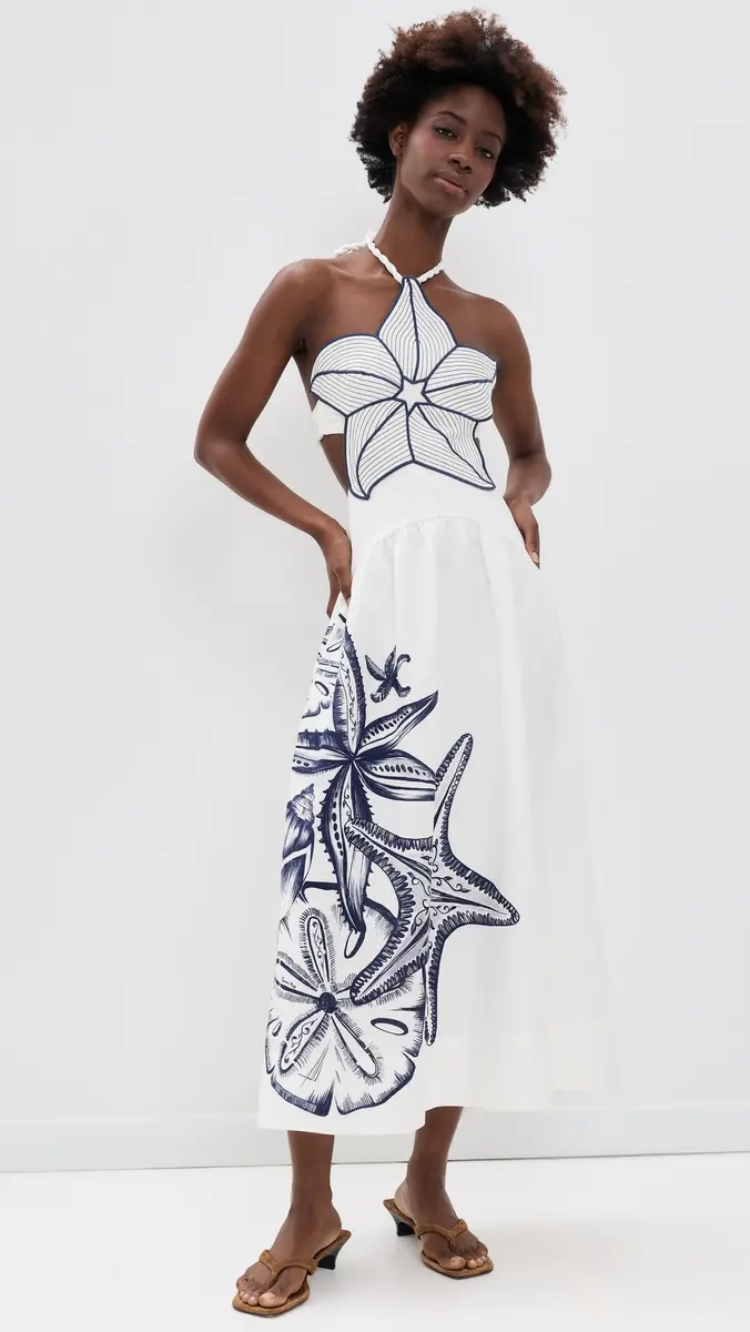 Farm Rio Coast Stars Maxi Dress | Thumbnail 2 Farm Rio Coast Stars Maxi Dress | Thumbnail 2