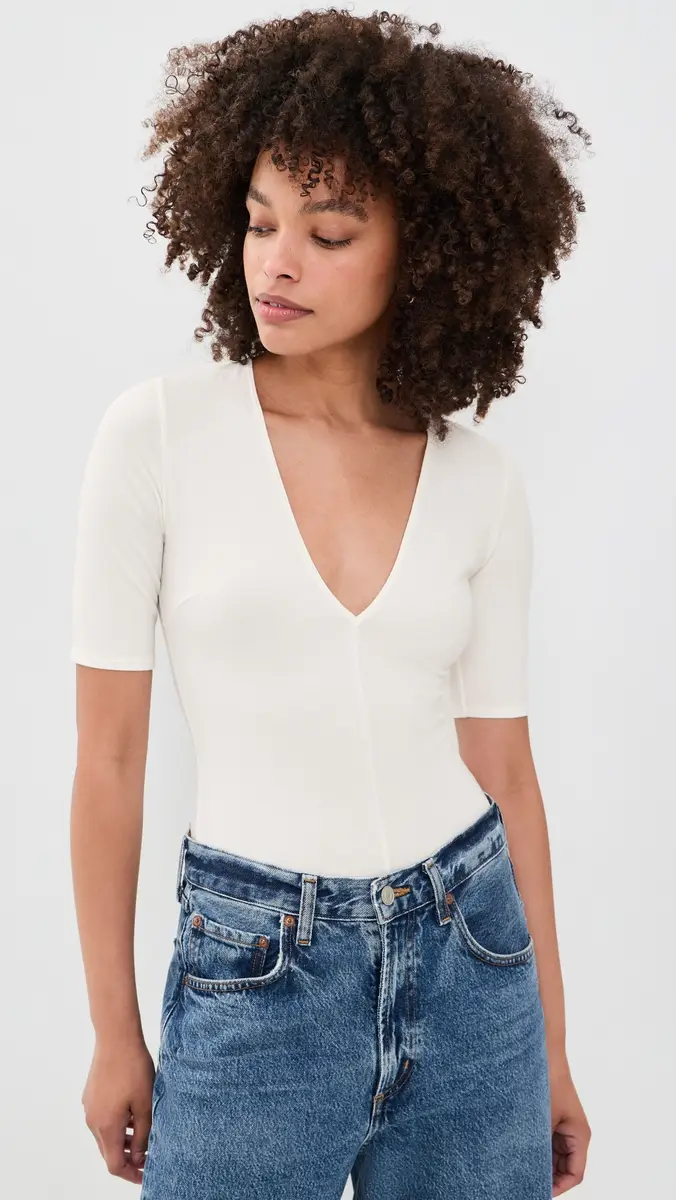 Fleur du Mal Deep Plunge Thong Bodysuit | Thumbnail 2