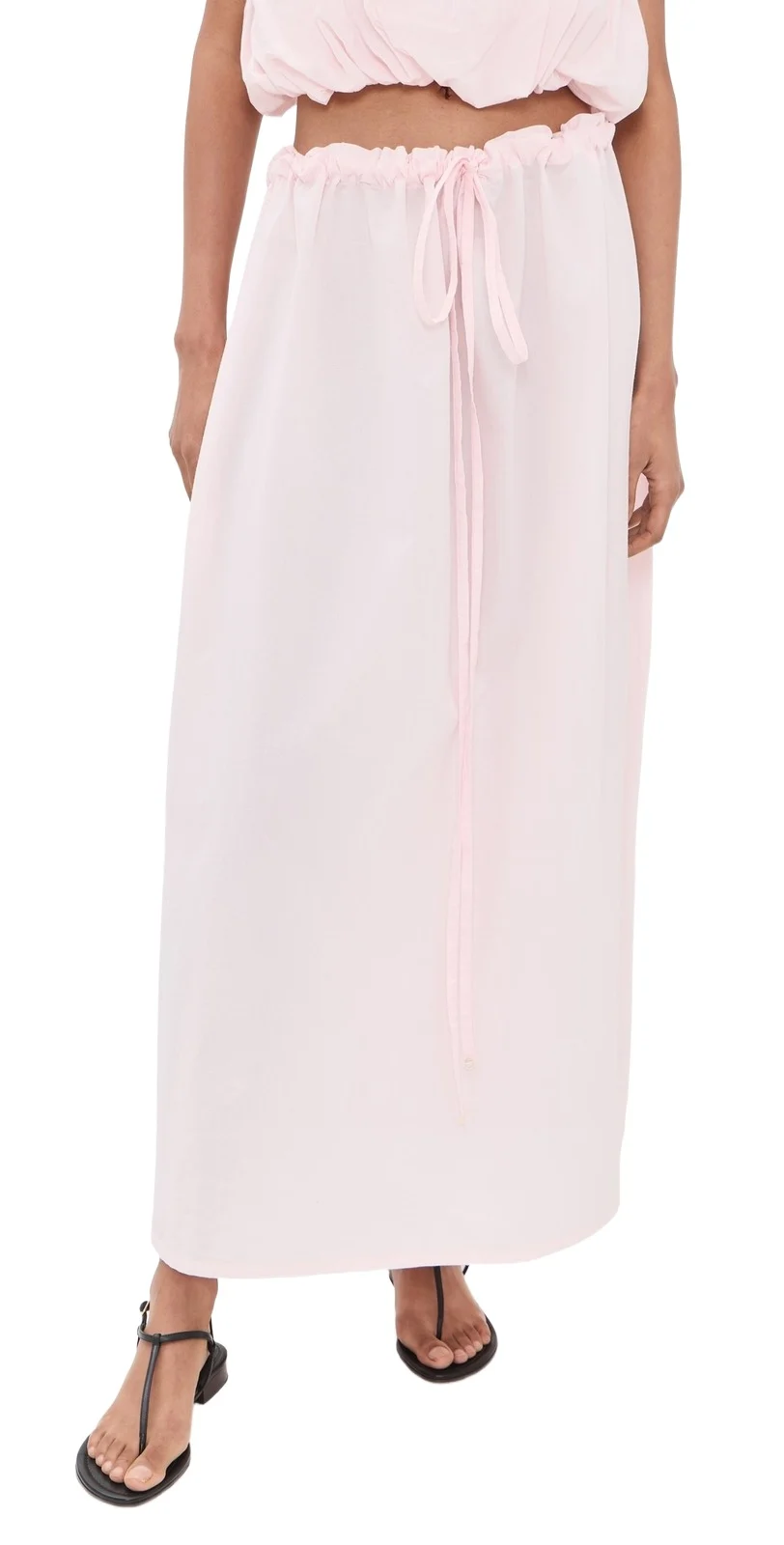 CHAN LUU Poplin Column Skirt