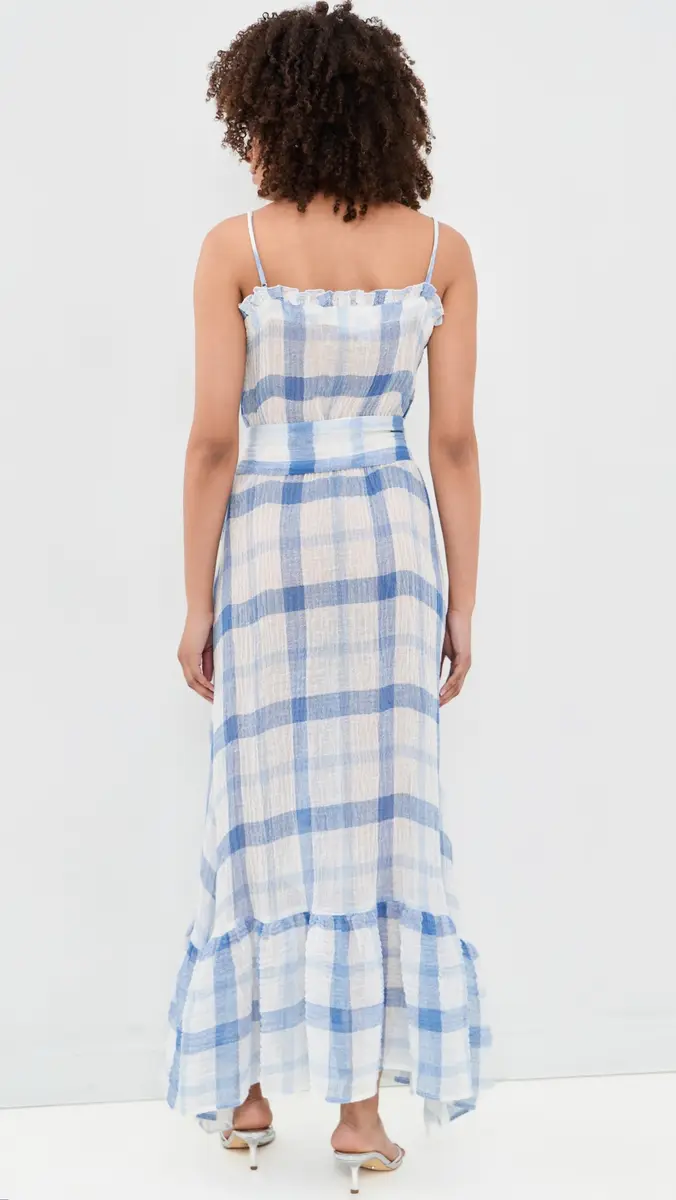 Lisa Marie Fernandez Maxi Ruffle Linen Slip Dress | Thumbnail 3