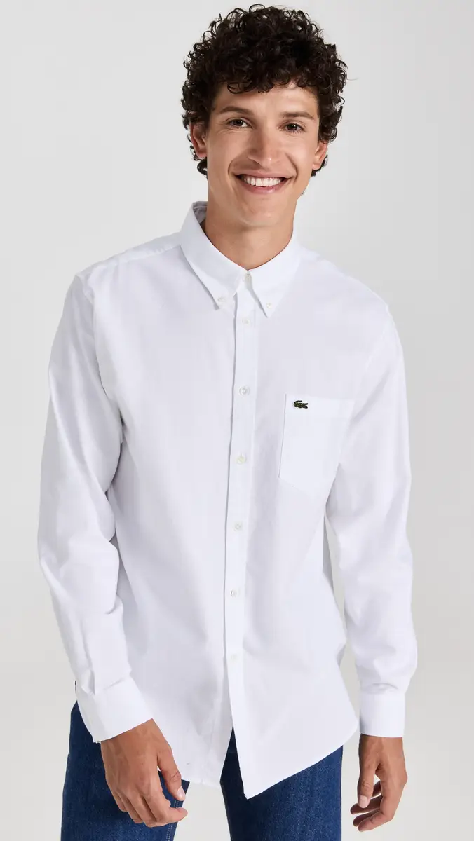 Lacoste Regular Fit Oxford Cotton Shirt | Thumbnail 2 Lacoste Regular Fit Oxford Cotton Shirt | Thumbnail 2