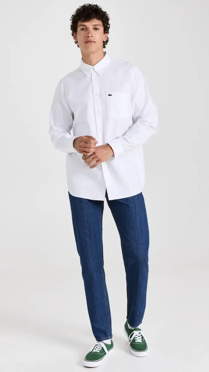 Lacoste Regular Fit Oxford Cotton Shirt | Thumbnail 5 Lacoste Regular Fit Oxford Cotton Shirt | Thumbnail 5