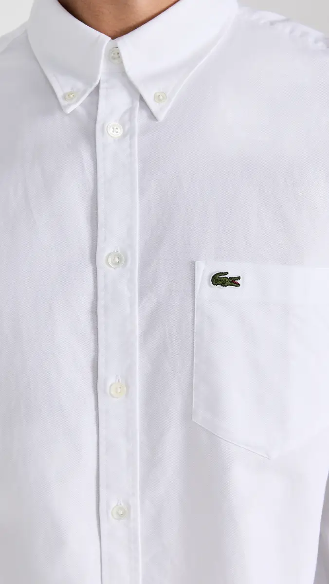 Lacoste Regular Fit Oxford Cotton Shirt | Thumbnail 6 Lacoste Regular Fit Oxford Cotton Shirt | Thumbnail 6
