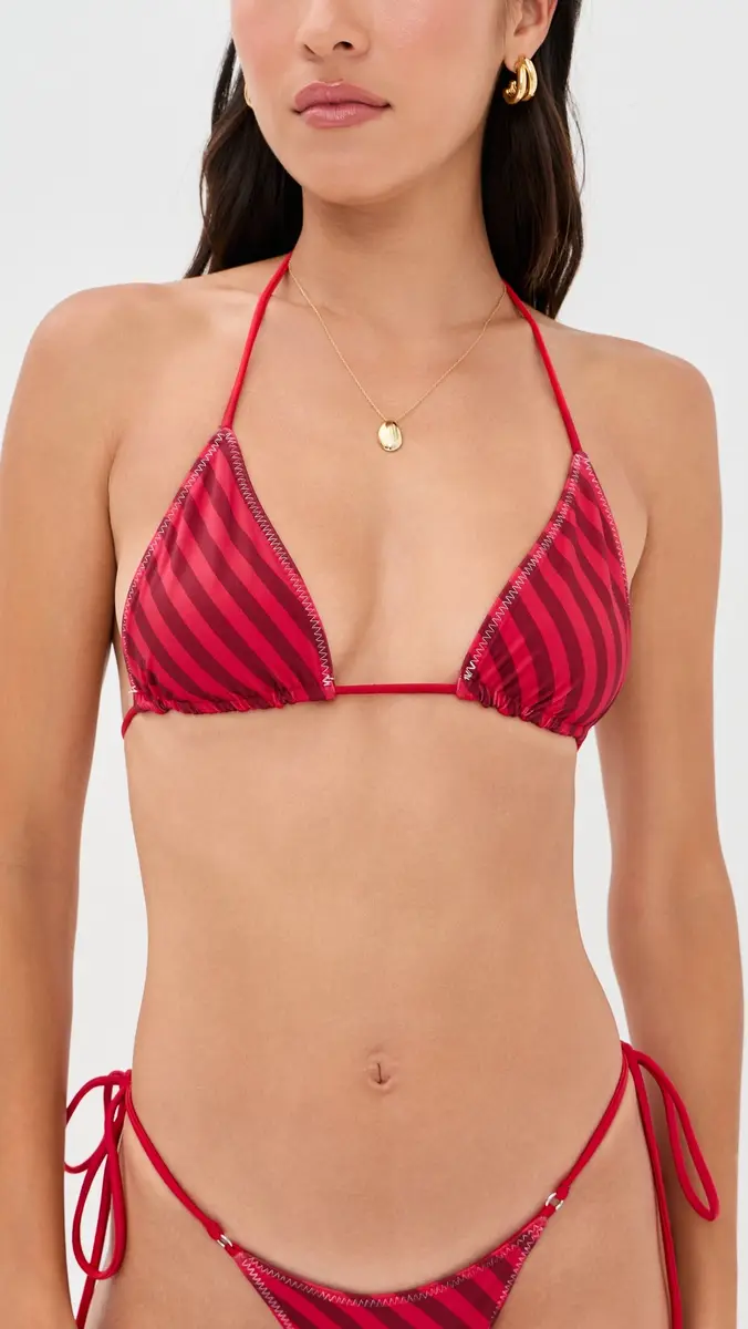 Frankies Bikinis Nick Satin Bikini Top | Thumbnail 2