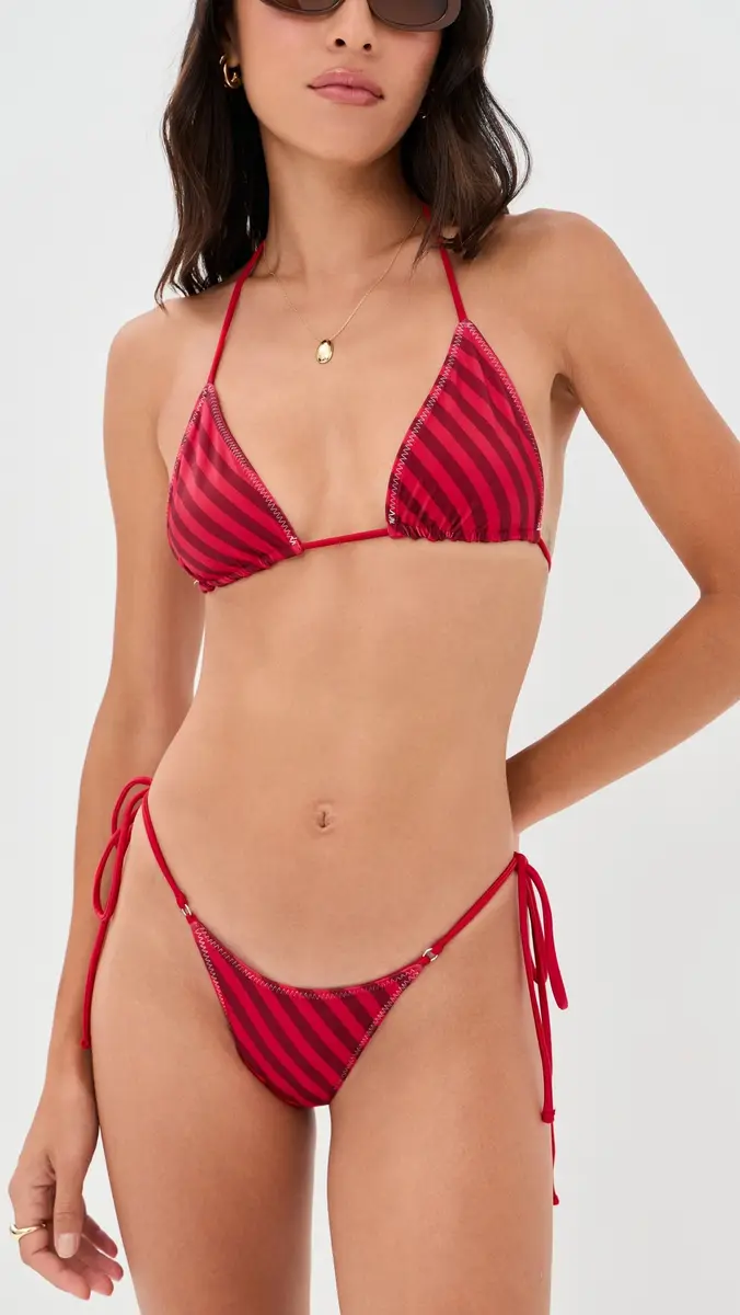 Frankies Bikinis Nick Satin Bikini Top | Thumbnail 5