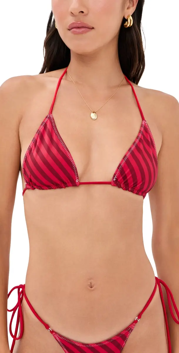 Frankies Bikinis Nick Satin Bikini Top