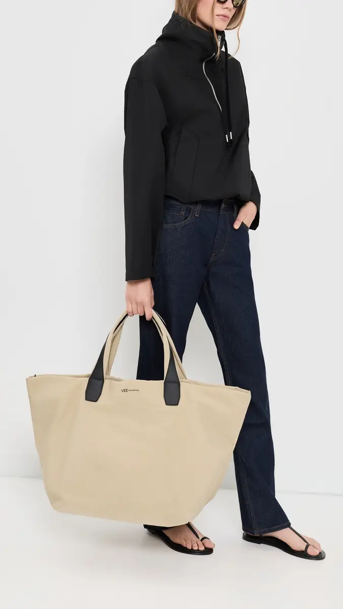 Vee Collective Essence Weekender Beige Trench Tote | Thumbnail 3 Vee Collective Essence Weekender Beige Trench Tote | Thumbnail 3