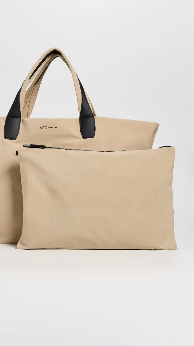 Vee Collective Essence Weekender Beige Trench Tote | Thumbnail 4 Vee Collective Essence Weekender Beige Trench Tote | Thumbnail 4