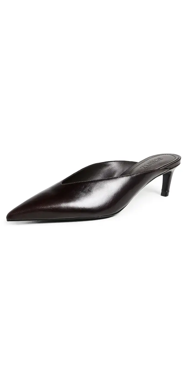 Schutz Loren Mid Mules Dark Brown | Image 1 Schutz Loren Mid Mules Dark Brown | Image 1