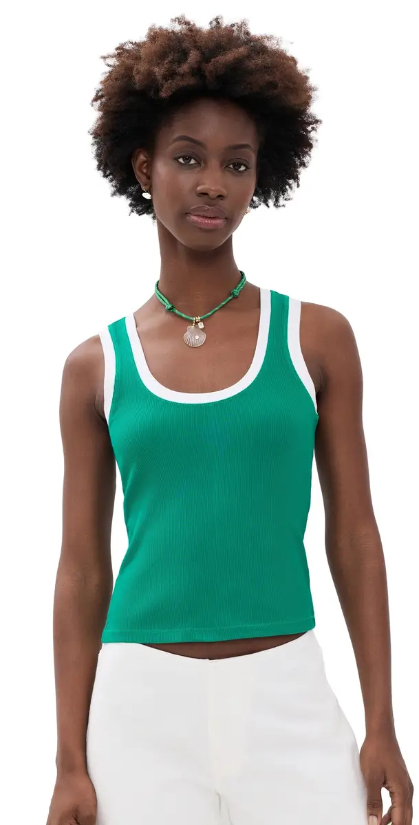 Z Supply Sirena Colorblocked Tank Rainforest | Image 1 Z Supply Sirena Colorblocked Tank Rainforest | Image 1