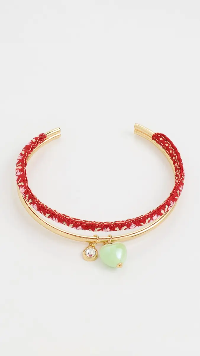 Logan Tay Red Fabric Stacked Collar Necklace | Thumbnail 2 Logan Tay Red Fabric Stacked Collar Necklace | Thumbnail 2