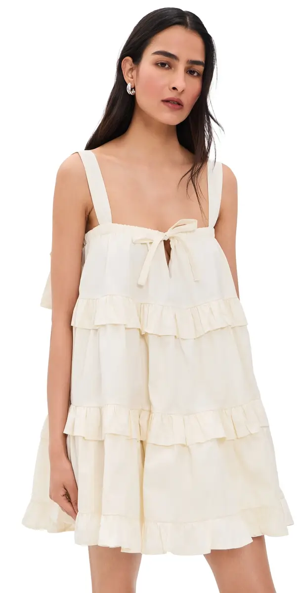 VRG GRL ila Mini Dress Cream Cream | Image 1 VRG GRL ila Mini Dress Cream Cream | Image 1