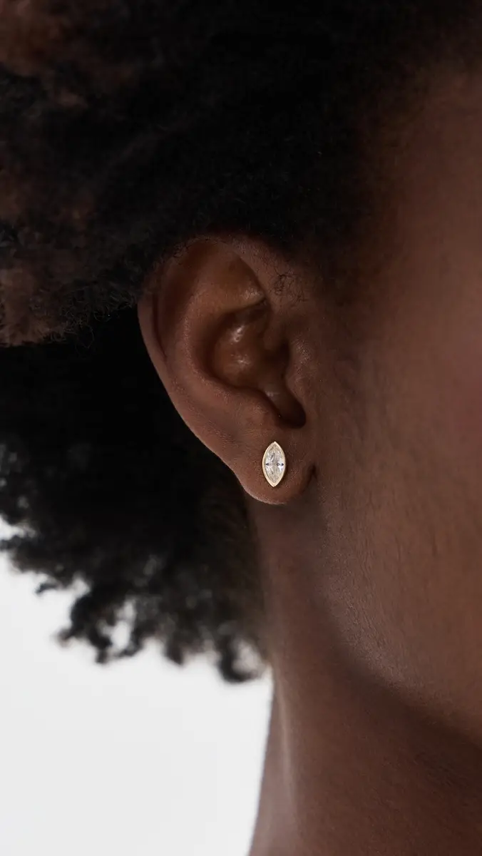 Shashi Marquise Bezel Studs | Thumbnail 3