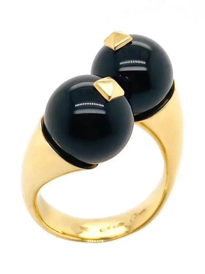 Black Onyx Gemini Ring