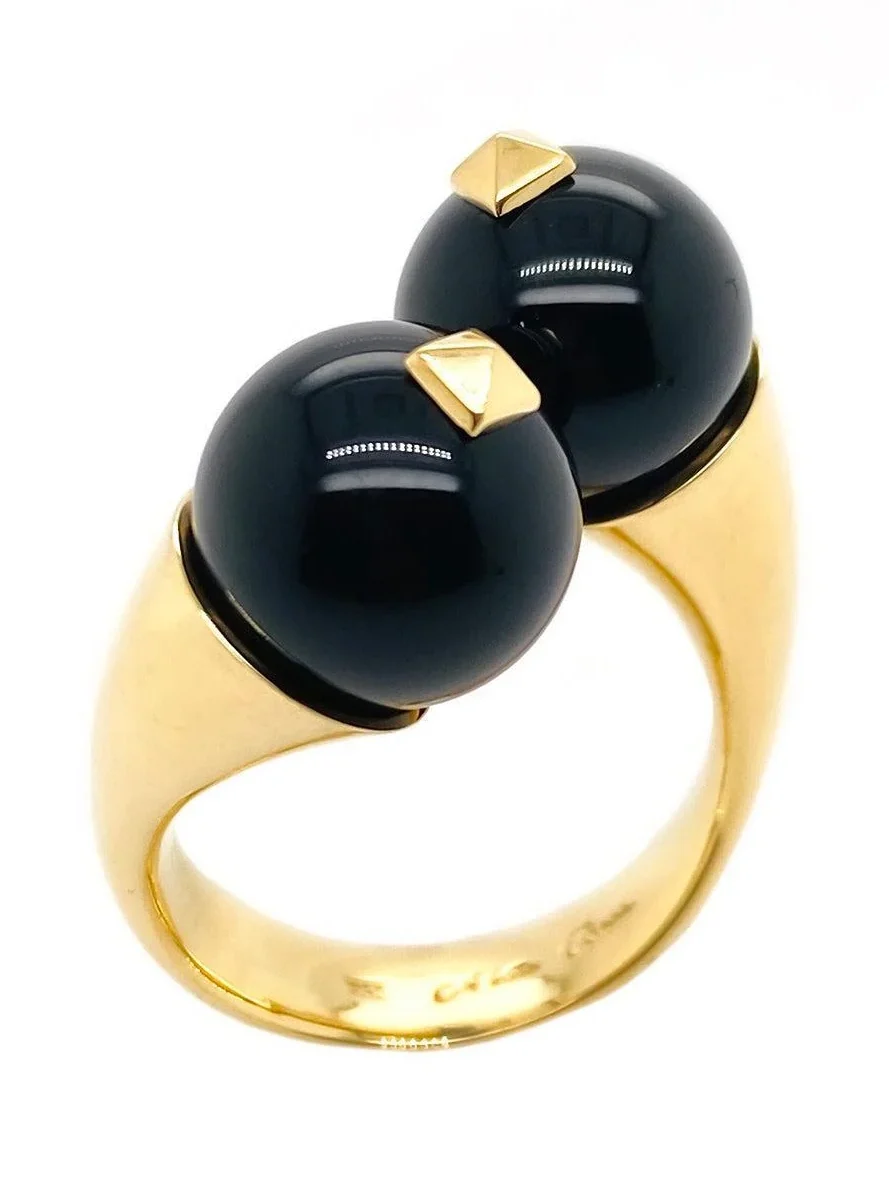ALETTO BROTHERS Black Onyx Gemini Ring
