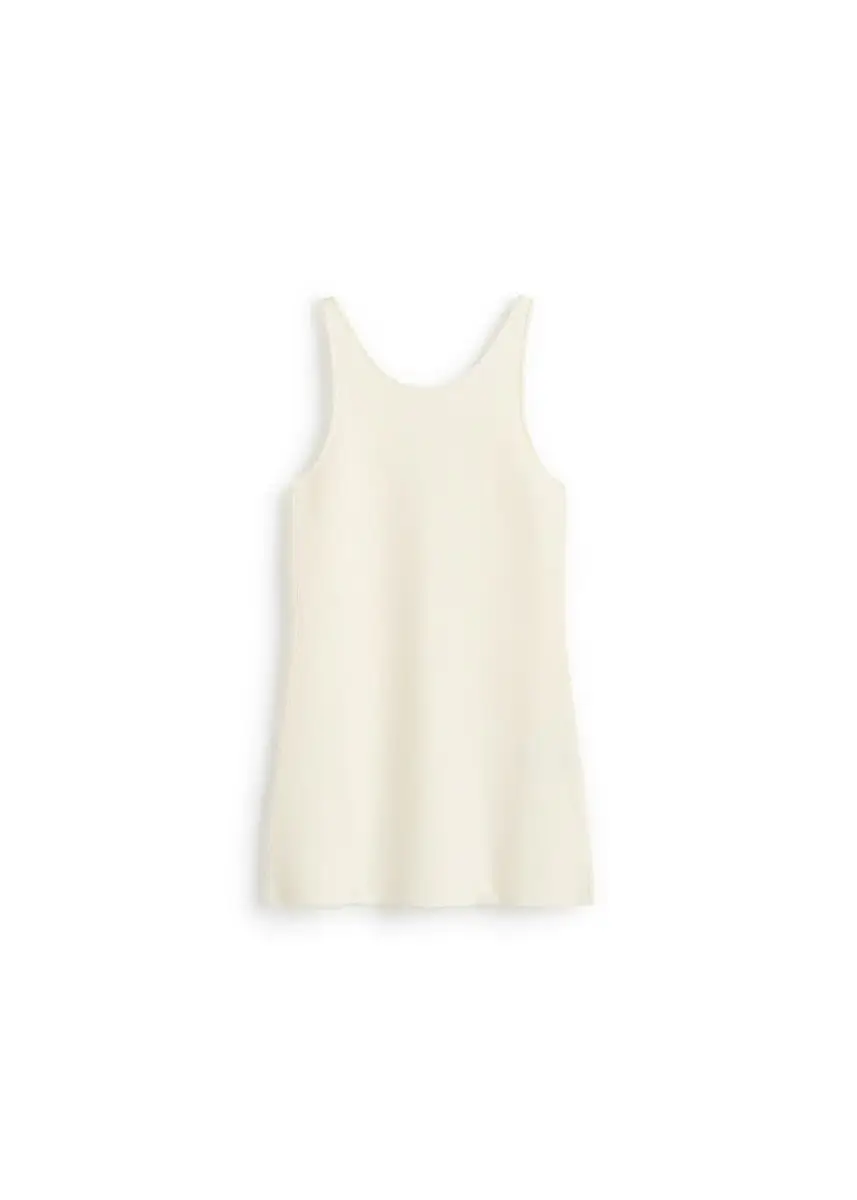 TOTEME Classic Compact Knit Tank- White | Image 1 TOTEME Classic Compact Knit Tank- White | Image 1