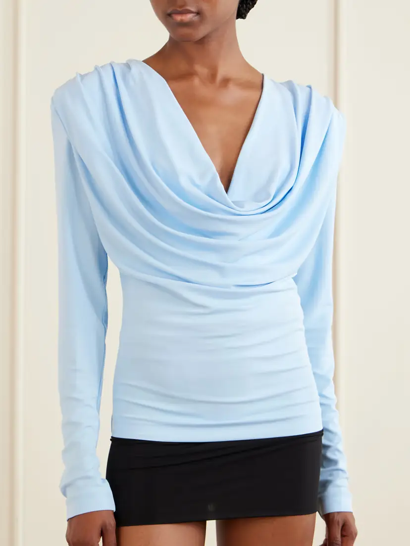 Wardrobe.NYC Draped Crepe-jersey Top | Thumbnail 3