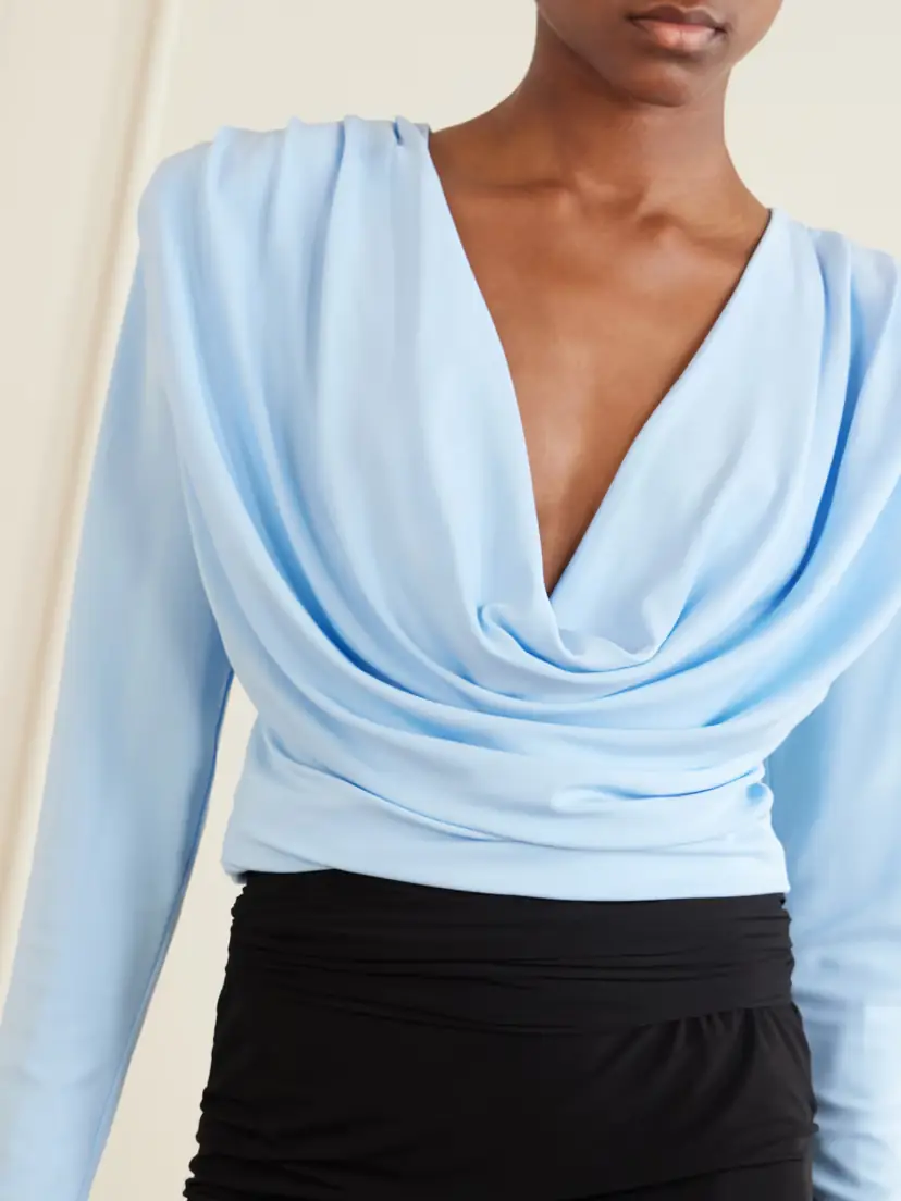 Wardrobe.NYC Draped Crepe-jersey Top | Thumbnail 5