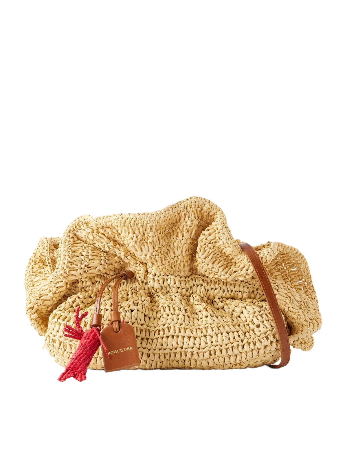 Paradise Mini Leather-trimmed Raffia Bag Paradise Mini Leather-trimmed Raffia Bag