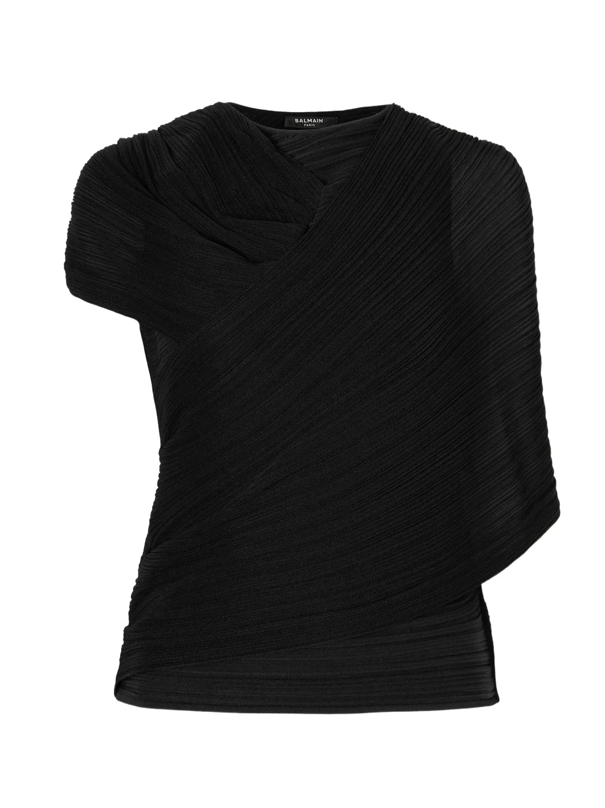 Draped Ribbed Jersey Blouse Draped Ribbed Jersey Blouse