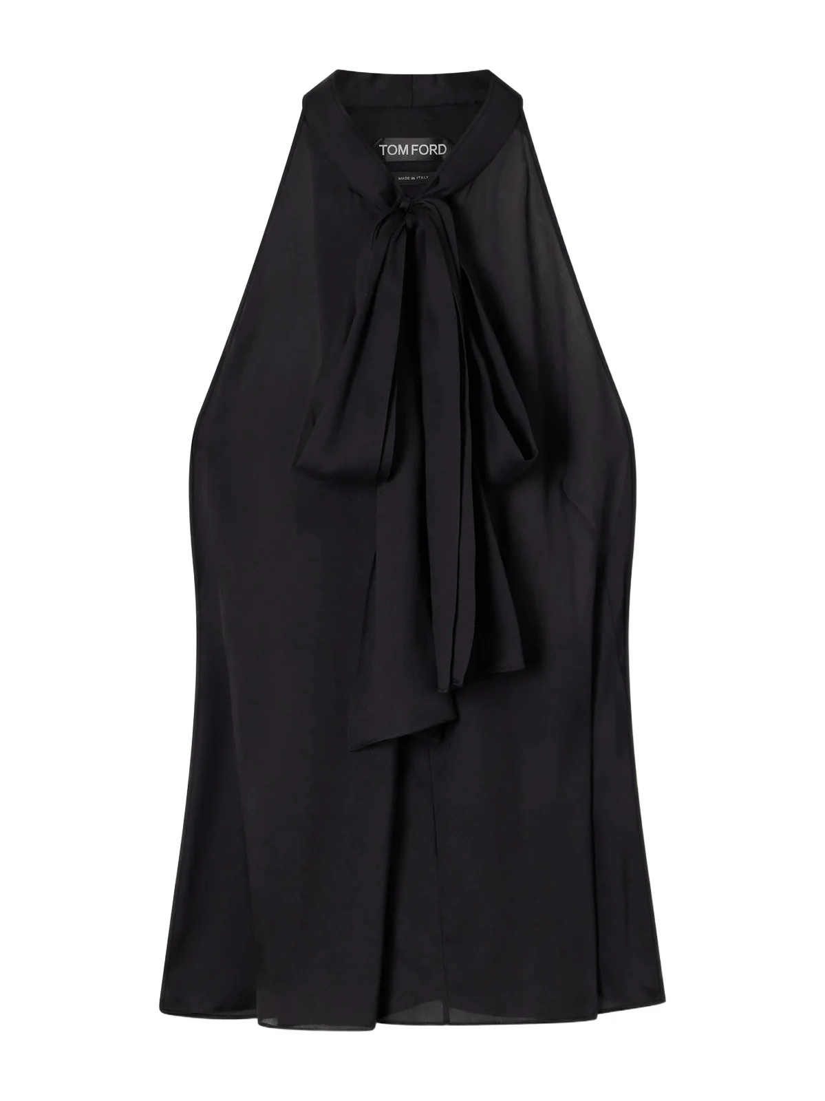 Monogram-printed Silk-chiffon Halterneck Tank