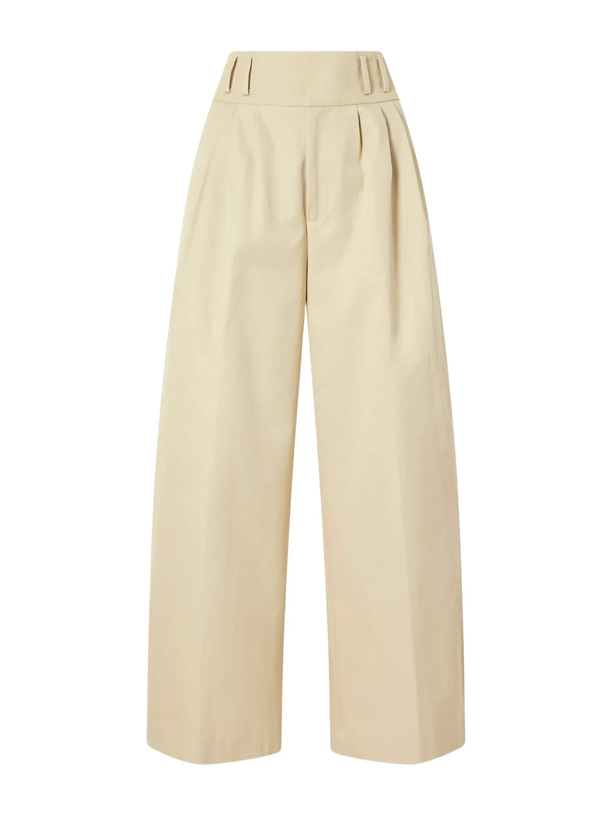 Wilson Pleated Wide-leg Cotton Pants