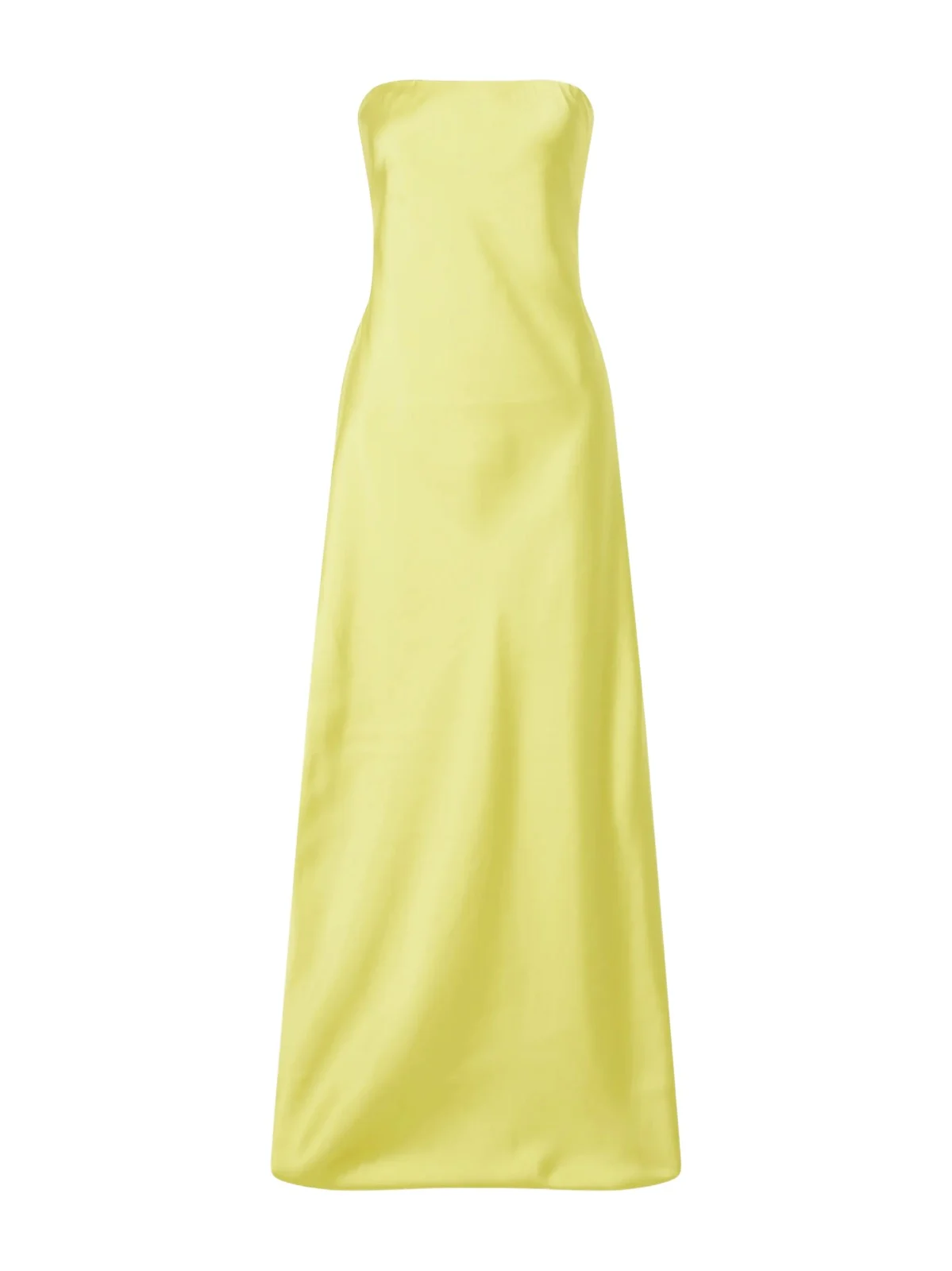 Bias Strapless Satin Gown