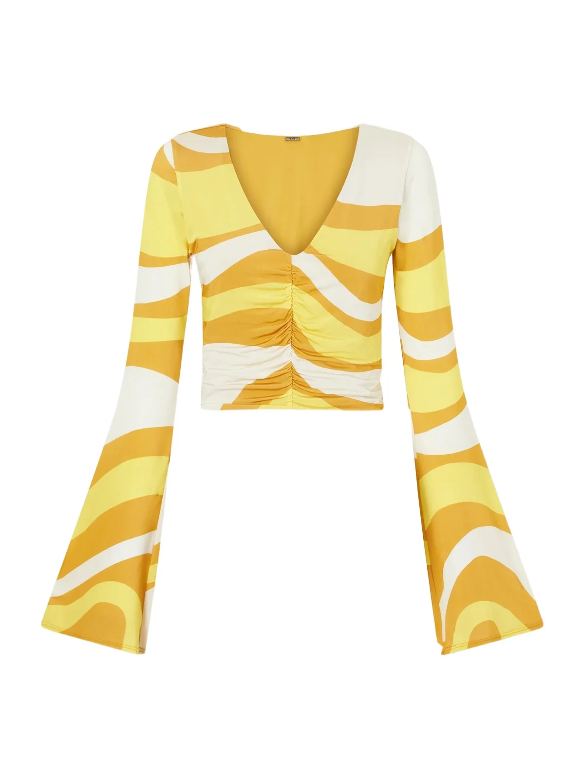 Aelin Ruched Printed Jersey Top Aelin Ruched Printed Jersey Top