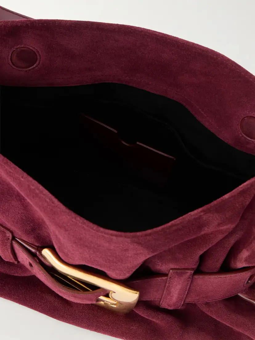 Balmain Anthem Buckled Suede Shoulder Bag | Thumbnail 6 Balmain Anthem Buckled Suede Shoulder Bag | Thumbnail 6